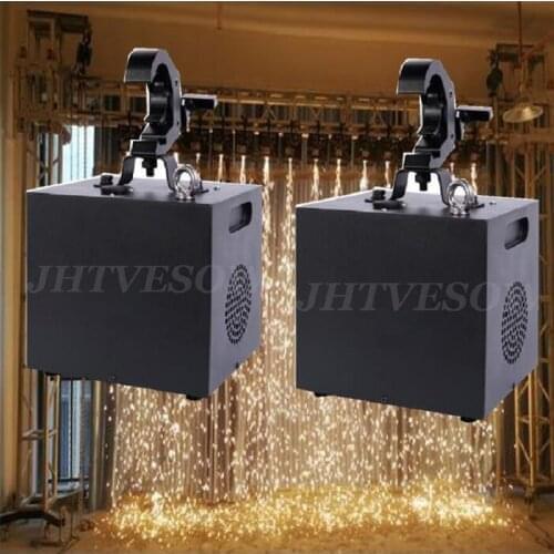 2pcs waterfall fireworks cold spark fountain flame stage effect machine dj 600w waterfall upside down version dmx sparkler