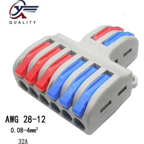 SPL-62/42 New type 1pcs/lot Mini Fast Wire Connector Universal Wiring Cable Connector Push-in Conductor Terminal Block PCT-222