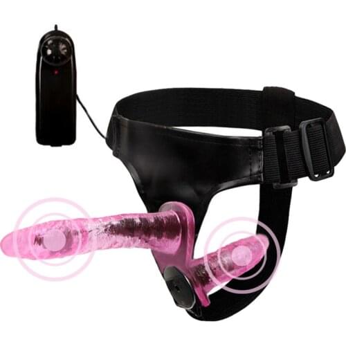 Strap On Double Penis Strapon Female Dildo Vibrators Adult Sex Toys for Lesbian Women Vagina Intimate Goods Sex Machine Shop