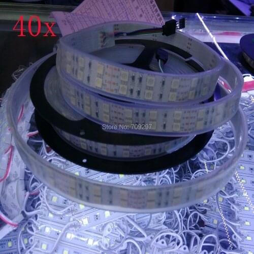 FREE DHL/FEDEX 200M/lot 600LED 5050 RGB/16 colors IP67 tube waterproof DC12V SMD 5050 2 lines LED strip light R56