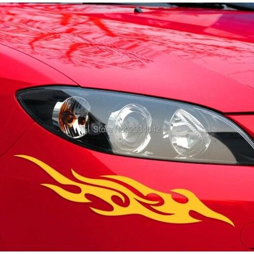Universal car-styling Car stickers car stickers personalized modified flame body bonnet with occlusion scratch bumper