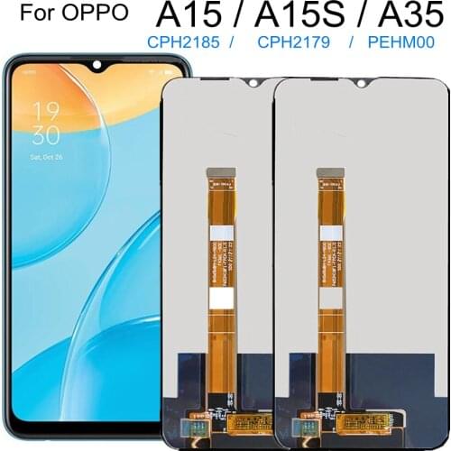 6.52" LCD For OPPO A15S CPH2179 A35 PEHM00 LCD Display Touch Screen Digitizer Assembly Replacement