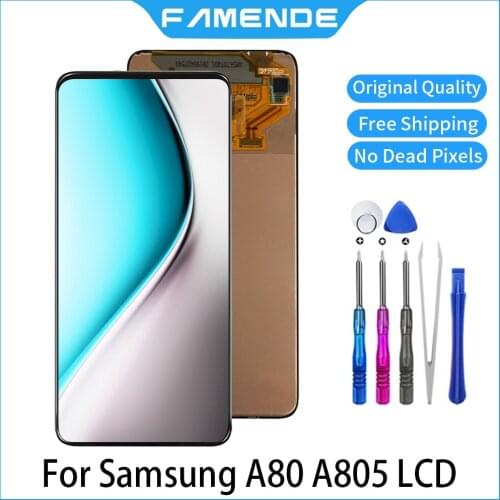 100% Original LCD For Samsung Galaxy A80 A805 A805FD A805L A805F OLED LCD Display Screen Digitizer Assembly Replacement