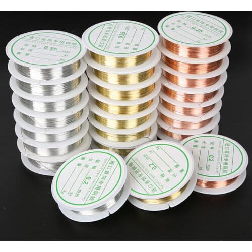 0.2/0.25/0.3/0.4/0.5/0.6/0.8/1.0mm Copper Wire for Jewelry Making String Line Filament Necklace Bracelet Earring Jewelry Finding