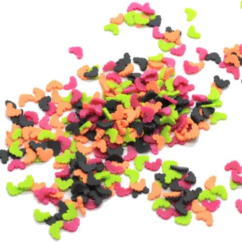 200/50g Mini Bat Slices Supplies Toy Polymer Clay Animal Slices Charms Accessories Addition For Fluffy Clear