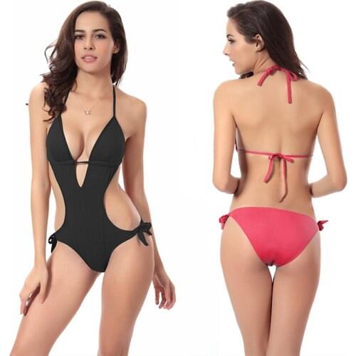 2019 ROSIELARS 2 Sets Swimsuit Hot Sale One Piece Victoria Style Sexy Bathing Suits Strappy Push Up Swimwear Women Bath Clothes