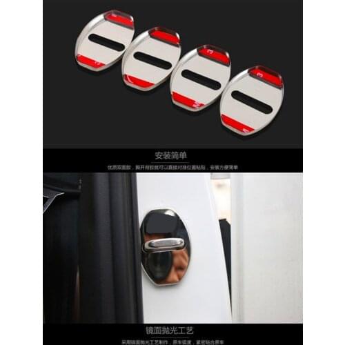 4Pcs/ Car Styling Door Lock Cover For Audi A5 9T A6 C7 C8 A7 4G 5G A8 D4 D5 RS 5 RS6 C6 C7 RS 7 S5 8T 9T S6 C7 S7 S8 Accessories