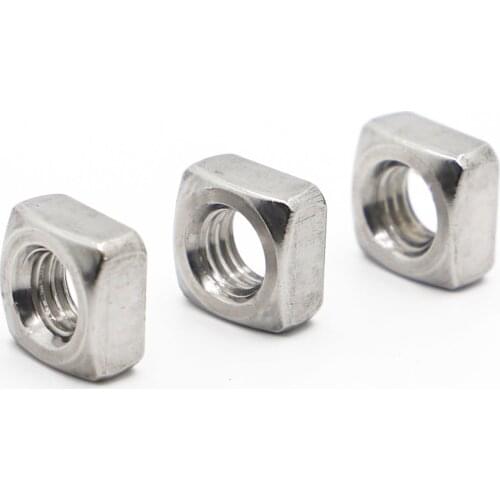 5-50pcs DIN557 GB39 M3 M4 M5 M6 M8 M10 M12 A2-70 Stainless Steel Metric Threaded Square Nut