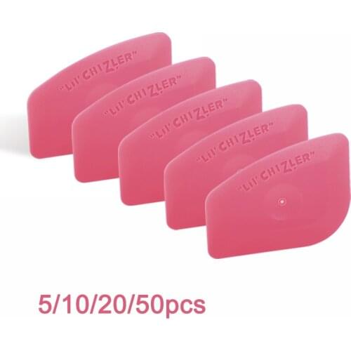 EHDIS 5/50pcs Plastic Micro Vinyl Squeegee Carbon Fiber Wrapping Car Film Glue Remover Office Cleaning Scraper Window Tint Tools