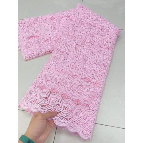 African Cord Lace Fabric 2021 High Quality Punch Guipure Cord Water Soluble Lace For Nigerian Party Garment