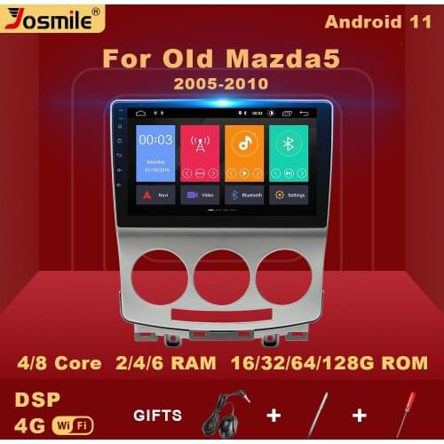 2 din Android 10.0 Car Radio For Mazda 5 2005-2010 Multimedia Video Player Navigation GPS AI Voice Control Carplay Wifi4GB+64GB