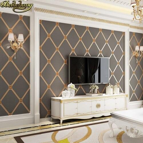 Beibehang KTV bar papel de parede 3D Waterproof Wall Papers Home Decor Diamond-shaped lattice marble Wallpaper For Walls mural