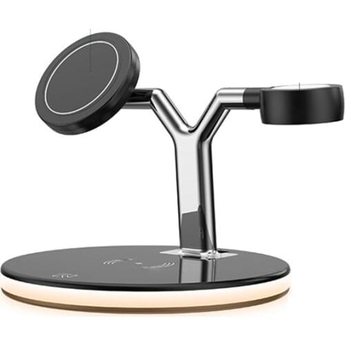 3 in 1 15W Wireless Magnetic Fast Charging Station for iPhone Samsung Apple Watch