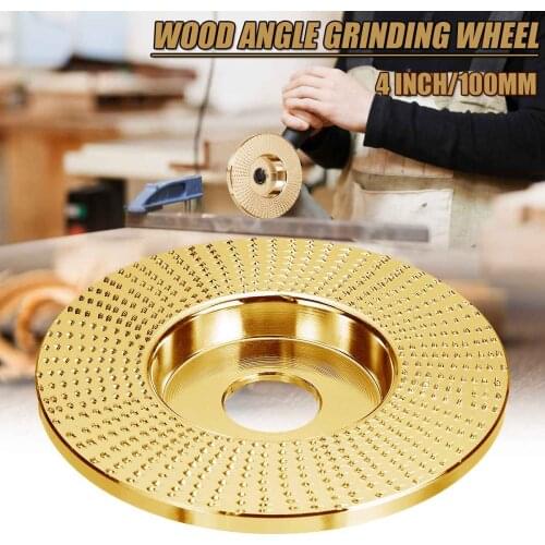 100x22mm Flat Wood Grinding Wheel Rotary Disc Sanding Wood Carving Tool Abrasive Disc Tools For Angle Grinder 2 Colors