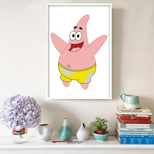 DIY digital painting party big star cartoon cartoon sponge baby art decoration painting hand-painted decompression