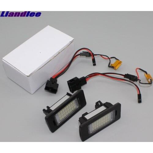 For Audi A5 S5 Q5 RS5 2008~2014 Car License Plate Lights Number Frame High Quality LED Lamp Plug Directly