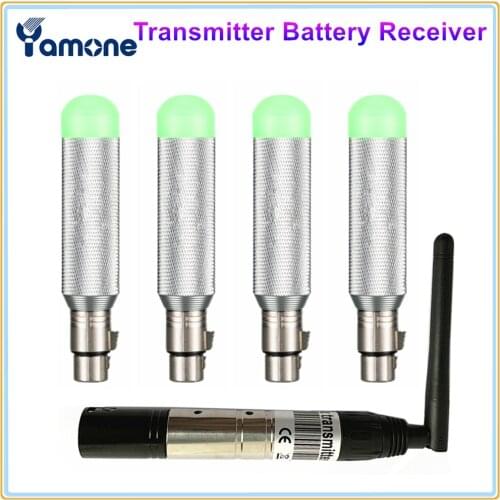 DMX512 Wireless 2.4G Transmitter Controller Rechargeable Wireless DMX Receiver Battery Work 16 Hours 3 Pin XLR For DJ DMX Light