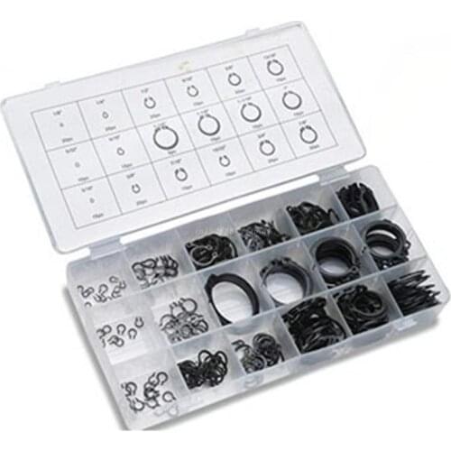 28TB E-Clip Circlip External Retaining Ring Assortment Set with a Storage Box 260 Pcs Snap Ring Shop Assortment
