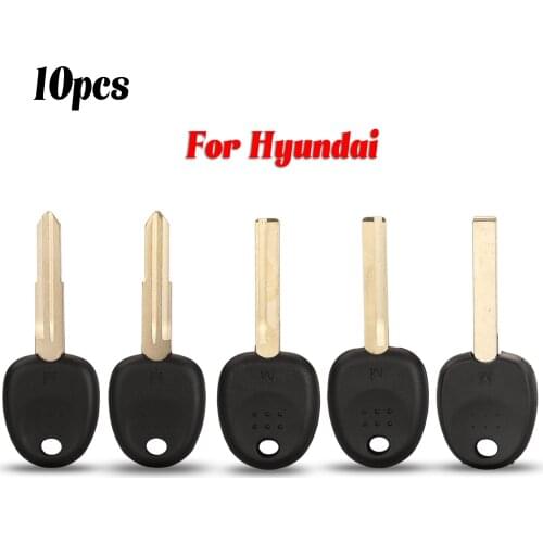Jingyuqin 10pcs Transponder Car Key Shell For Hyundai Accent Sonata NF Elantra Accent Coupe Getz H-1 Lavita TiburonTucson Verna