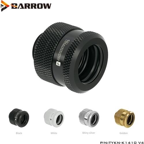 Barrow Compression Fittings Fit 10x14mm Hard Tube Rigid Pipe Connector Black Bright Silver White Gold ,TYKN-K1410 V4