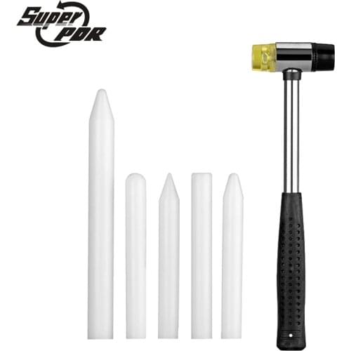 Super PDR Tools Shop - Brand New 5 pcs white Tap Down Pen 1pc Rubber Hammer - Paintless Dent Repair Tools
