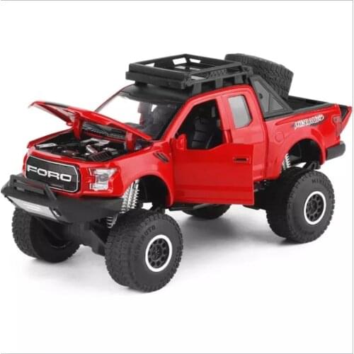 1: 32 Ford pickup truck acousto optic alloy car model childrens toys birthday Christmas New Year gift red car