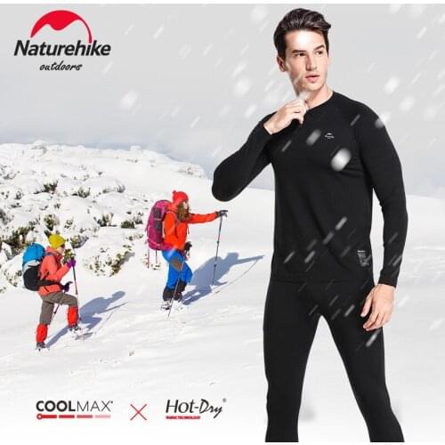 Naturehike Mens and Womens Thin Underwear Winter Outdoor Sports Cycling Skiing Thermal Baselayer Quick Drying thermal underwear