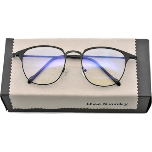 New Unisex Anti Blue Ray Computer Glasses Women Vintage Metal Frame Gaming Glasses Men Anti Eye Eyestrain Light Blocking Eyewear