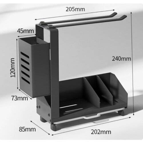 Kitchen Sink Organizer for Sink Soap Brush Holder with Drain Pan Save Space for Kitchen Supplies