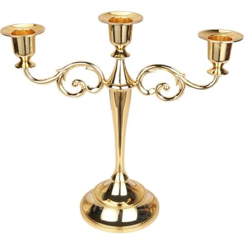 Antique Retro 3/5-Arm Candle Holder Metal Candlesticks Romantic Dinner Candle Holders Table Decor Wedding Home Decoration