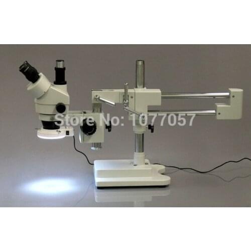 Factory Direct Sale ,7X-90X Dual boom stand Stereo Microscope / Low Power Zoom Stereo microscope , Well sold In EU , USA