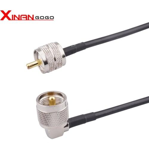 RF Coaxial Cable UHF to UHF Male Right angle Connector UHF PL259 Male RG58 pigtail cable