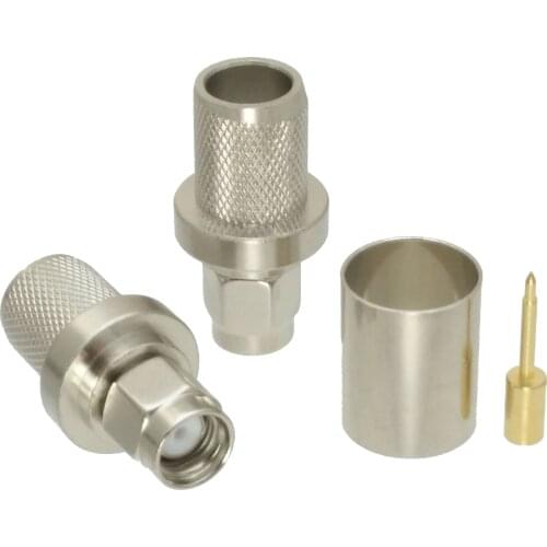 Connector SMA male plug crimp for RG8 LMR400 RG213 RG165 Cable nickel