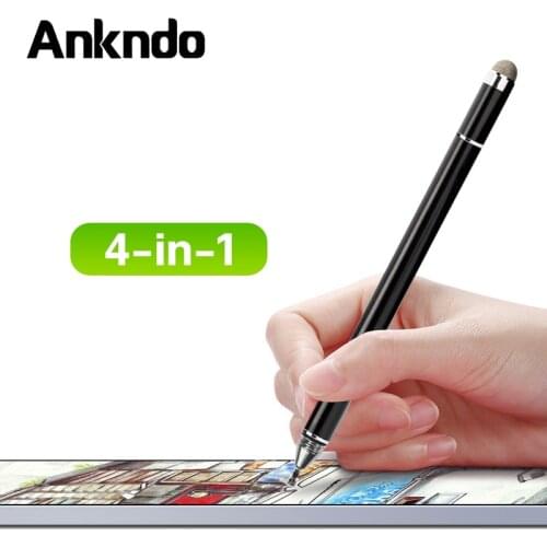ANKNDO 4 In 1 Stylus Pen For Phone Tablet Touch Pen Drawing Pencil For Xiaomi Samsung Android Laptop Pen tablets Accessories