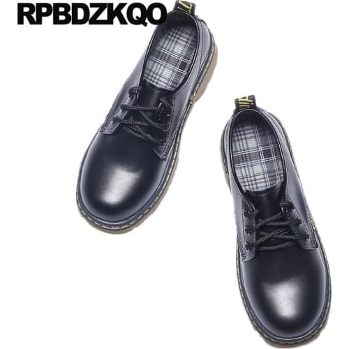 Vintage women oxfords shoes british style retro fitness black lace up 2019 flats fur winter comfy china ladies designer chinese