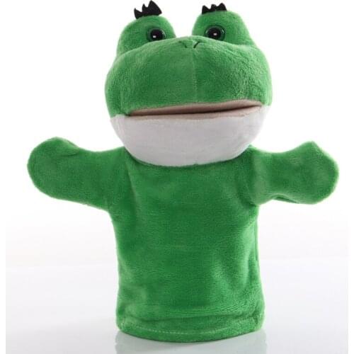 1pcs 25cm Hand Puppet Frog Animal Plush Toys Baby Educational Hand Puppets Story Pretend Playing Dolls for Kids Children Gifts