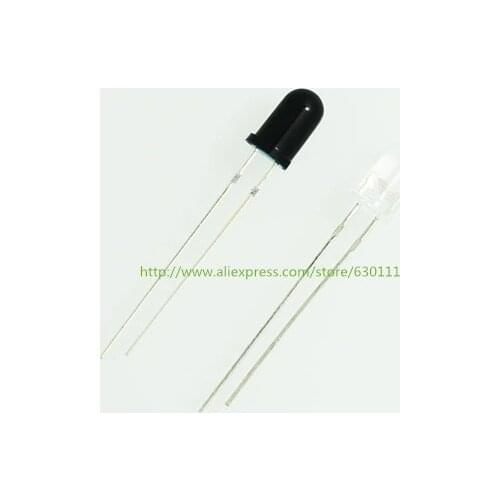 100pairs LED 5mm 940nm Infrared Emitting Receiving Diode Round Tube Light