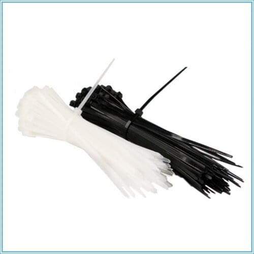 100PCS 3 X 60/80/100/120/150/200mm White Black Milk Cable Wire Zip Ties Self Locking Nylon Cable Tie