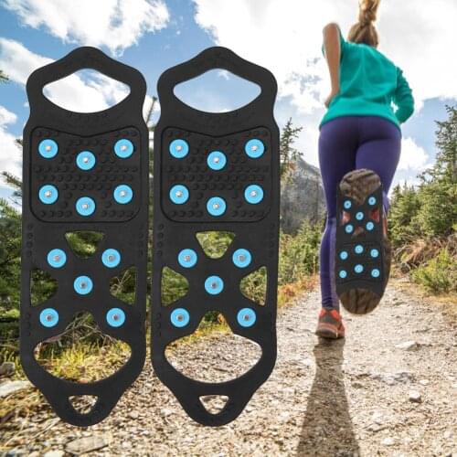 11 Studs Crampons Spikes Anti Slip Ice Cleats Outdoor Shoe Boot Snow Grips Winter Outdoor Equipment