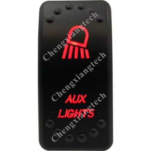 12V 20A / 24V 10A Dual Red Led 5P On Off SPST Rocker Switch Aux Lights Waterproof for Car Boat Truck Circuit Breaker