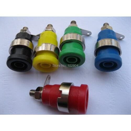 4mm Binding Post Banana Jack for 4mm Safety protection Plug 5 color SL2074 High Quality Hot Sale 250 Pcs Per Lot