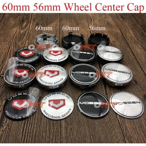 4pcs/lot 56mm 60mm Vossen Series Wheel Hub Cap Center Cover Fit Auto Styling For benz audi honda CRV Civic Accord CITY pvc