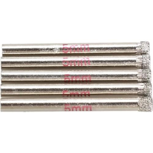 5 Pcs/Set 40-20mm Tile Marble Glass Ceramic Hole Saw Diamond Coated Core Drill Bit New JA55