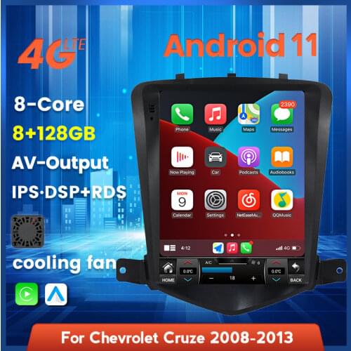 9.7'' Tesla Screen 4G Net Android Car Head Unit GPS Navigation Player For Chevrolet Cruze 2008 2009 2010 2011-2013 Carplay BT