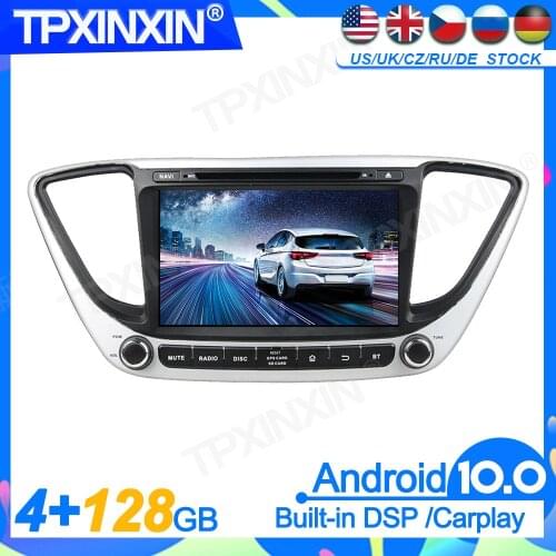 Android10 For Hyundai Solaris Accent Verna 2017+DSP Head Unit Multimedia Player Auto Radio Tape Recorder Headunit GPS Navigation
