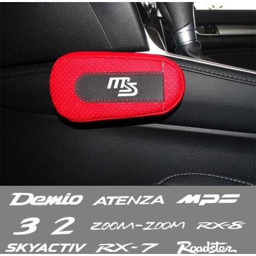 Car soft leather leg pads knee pads seat support Accessories For Mazda DEMIO AXELA ATENZA MX-5 CX-3 5 7 8 9 Car Accessories