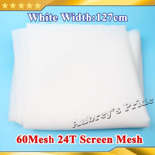 Free Shipping 1.27Meters Yards 60M 24T Count Silk Net Stenci Polyester Silk Screen Printing Mesh Width