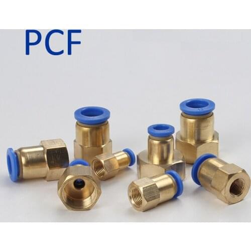 Free shipping Pneumatic Female Connector Push In Fitting Tube OD 6mm 1/8''BSPT SNS Pneumatic One Touch quick fitting SPCF6-01