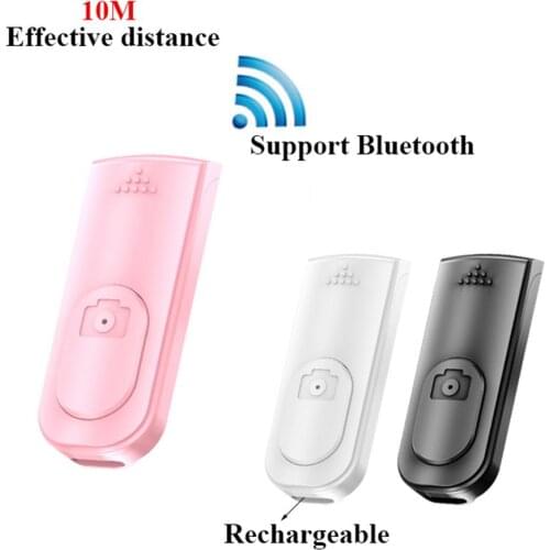 Bluetooth Wireless Remote Control Self-Timer Button Rechargeable Controller Camera Stick Shutter Release Selfie for ios Android