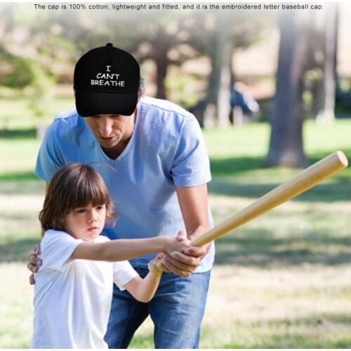 Baseball Hat Lightweight Letters Embroidered Baseball Cap I CAN'T BREATHE Protest Cap Perfect For Outdoor Activities Fishing Run